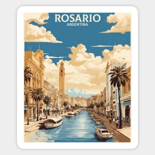 Rosario Argentina Vintage Tourism Poster Sticker